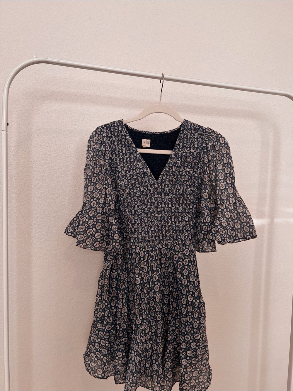 La Vie by Rebecca Taylor Smocked Mini Dress